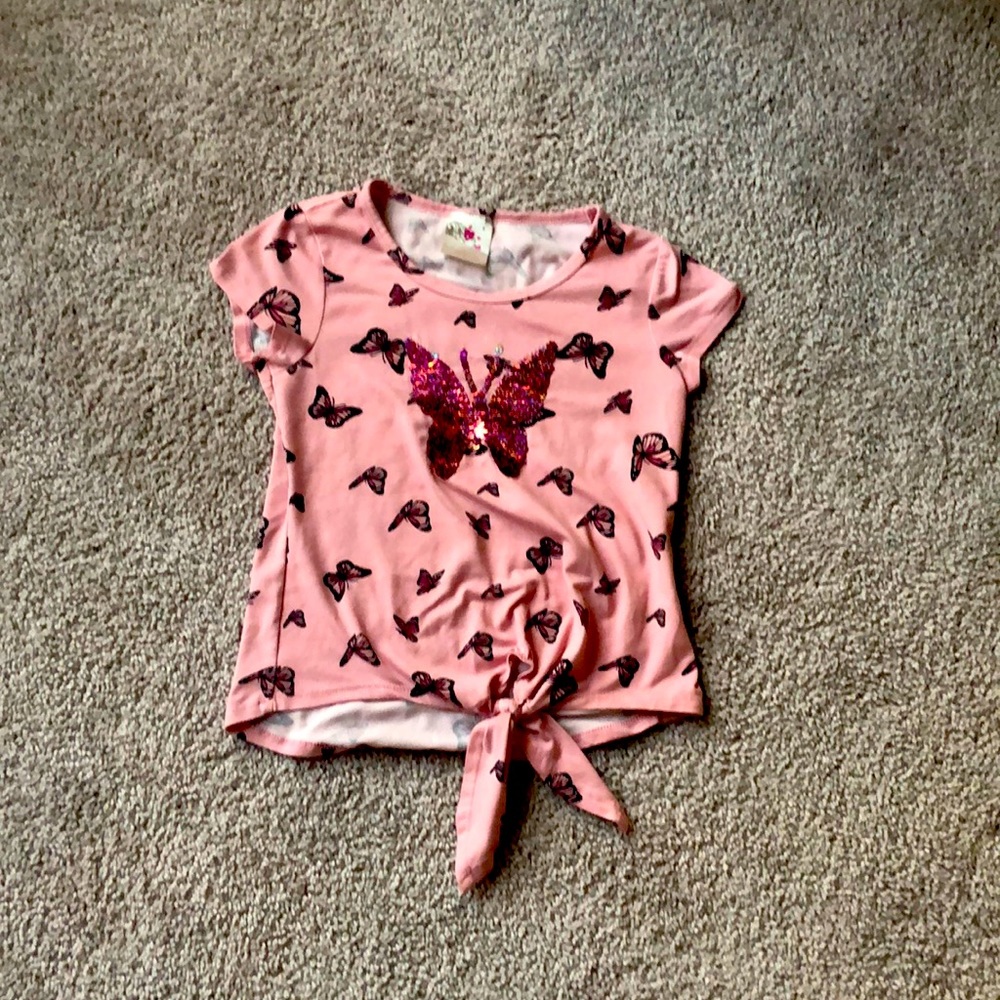 Size 10 Black and pink shirt